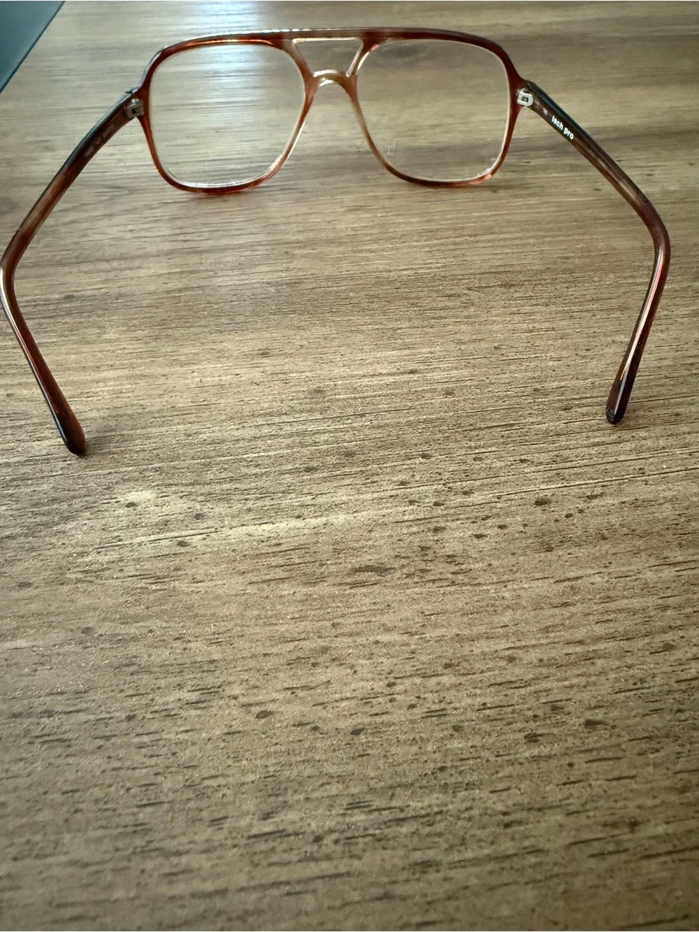 Vintage Tech Pro Aviator Brown Tortoise Full Rim Eyeglasses FRAMES ONLY 140 80s